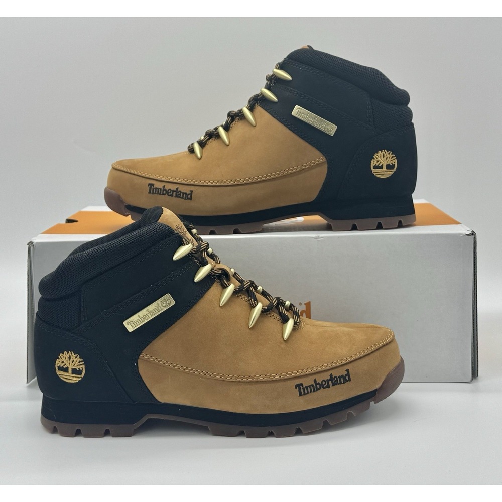 Timberland‎ Euro Sprint Hiker Wheat Black Size Gold 7 Men's TB 0A1NHJ 231